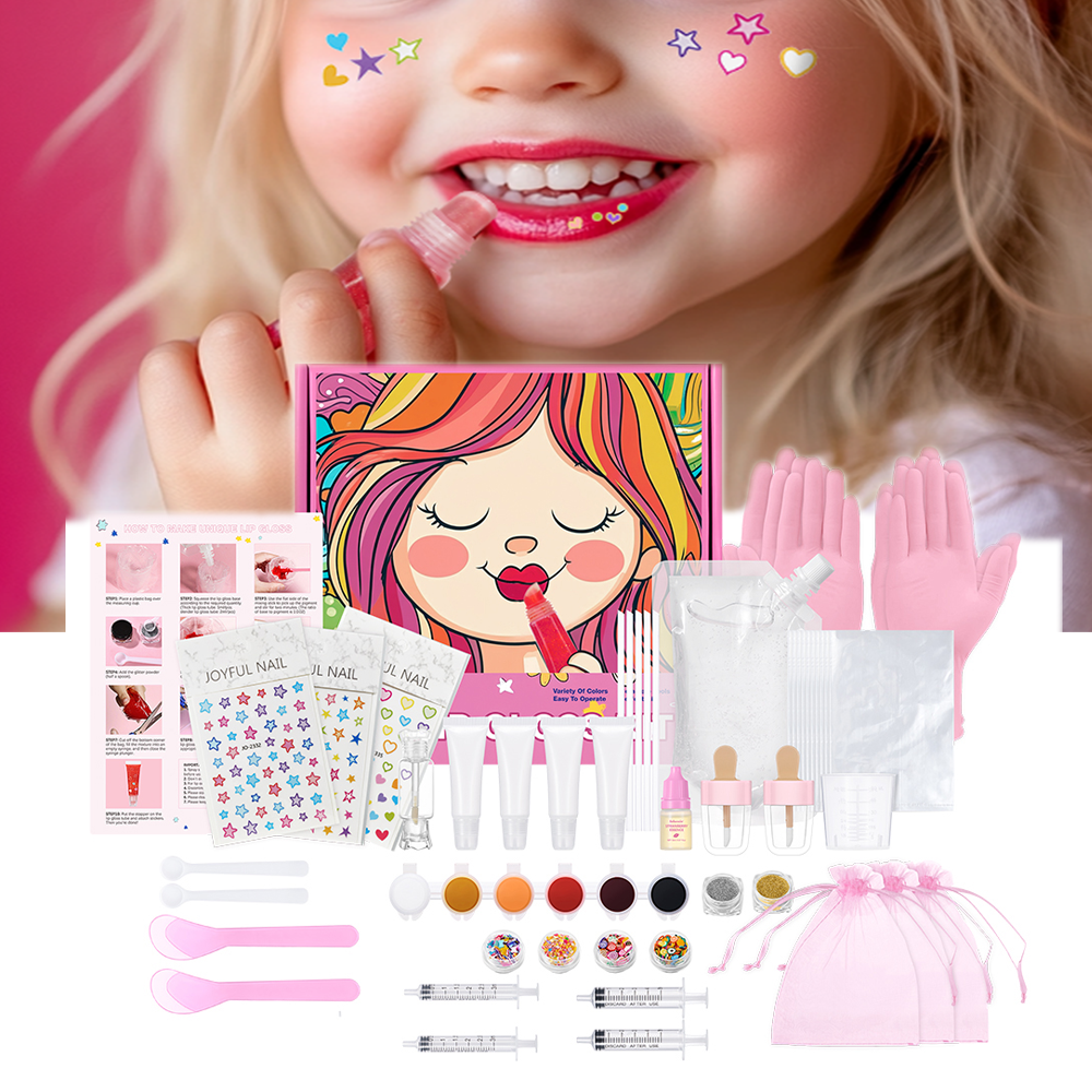 Beauty Makeup Kit For Kids - Lip Gloss Base Set Lip Gloss