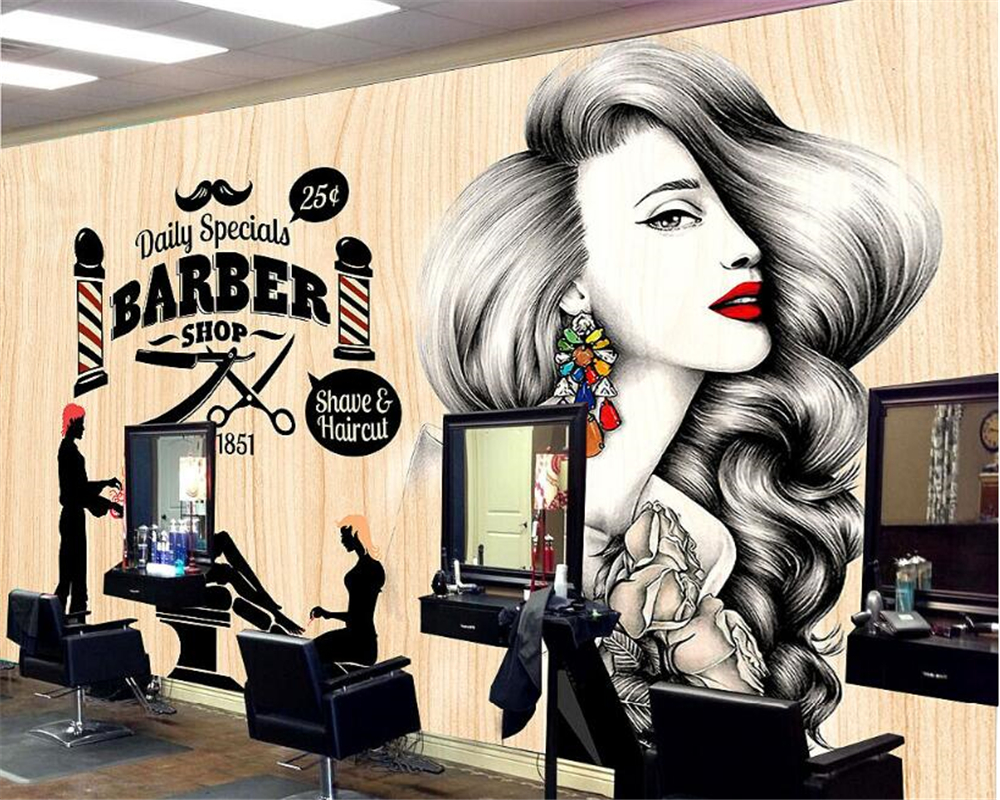 Beauty Makeup Wallpaper - beibehang Simple fashion personality 3d wallpaper