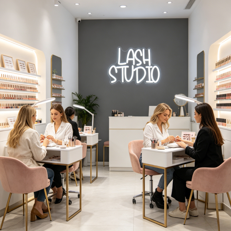 Lash Studio Neon Sign LED Vani – Beauty And Makeup Studio Bewertung und Preis
