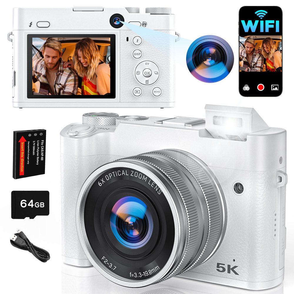 5K 64MP WiFi Digital Camera, 6 – Beauty Makeup App Bewertung und Preis