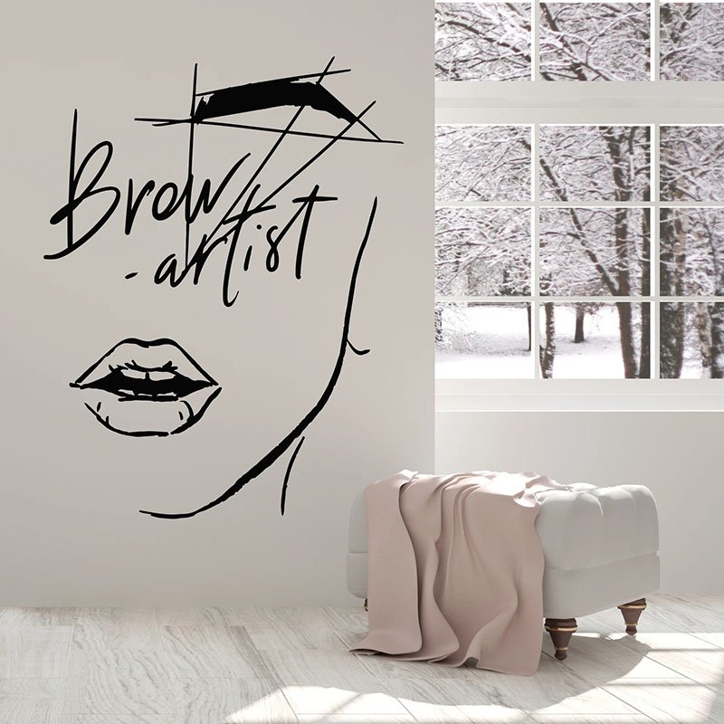 Abstract Girl Face Wall Decal  – Beauty Makeup Wallpaper Bewertung und Preis