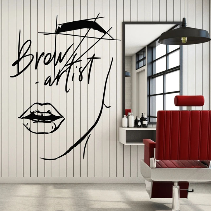 Abstract Girl Face Wall Decal  – Beauty Makeup Wallpaper Bewertung und Preis
