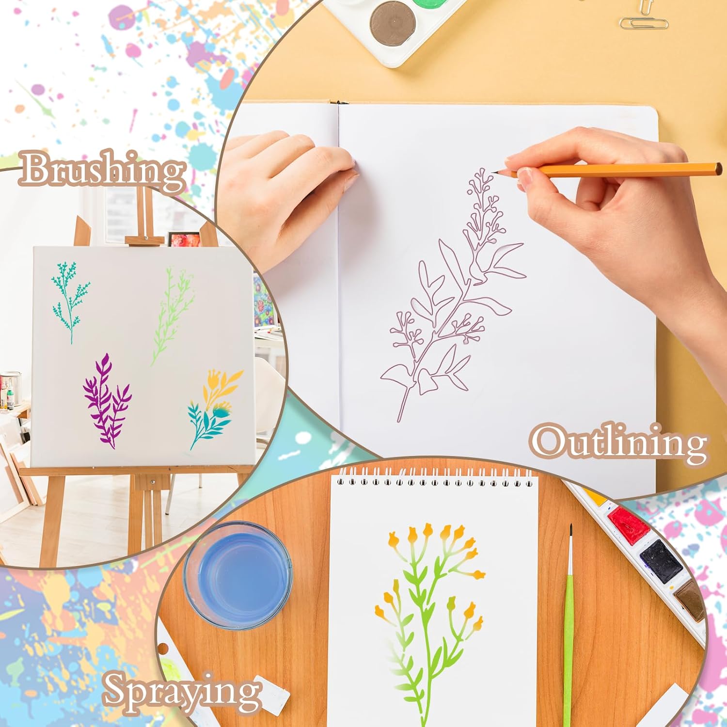 24pcs/Set Wildflower Stencils  – Beauty Makeup Kit For Kids Bewertung und Preis