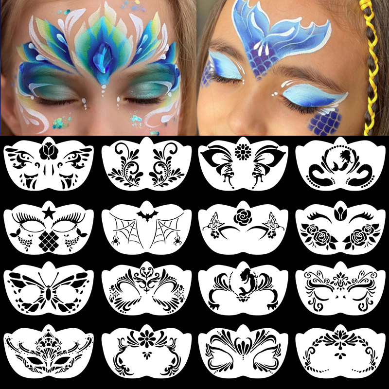 8pcs Face Skeleton Painting St – Beauty Makeup Kit For Kids Bewertung und Preis