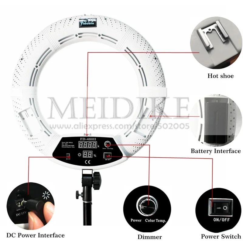 Yidoblo 96W Ring Light FD-480  – Beauty And Makeup Studio Bewertung und Preis