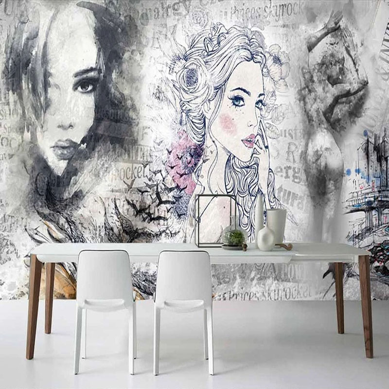 Custom 3D Mural Retro Fashion  – Beauty Makeup Wallpaper Bewertung und Preis