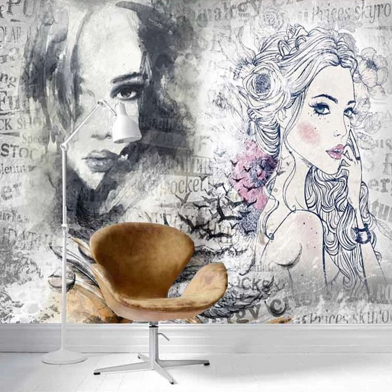 Custom 3D Mural Retro Fashion  – Beauty Makeup Wallpaper Bewertung und Preis