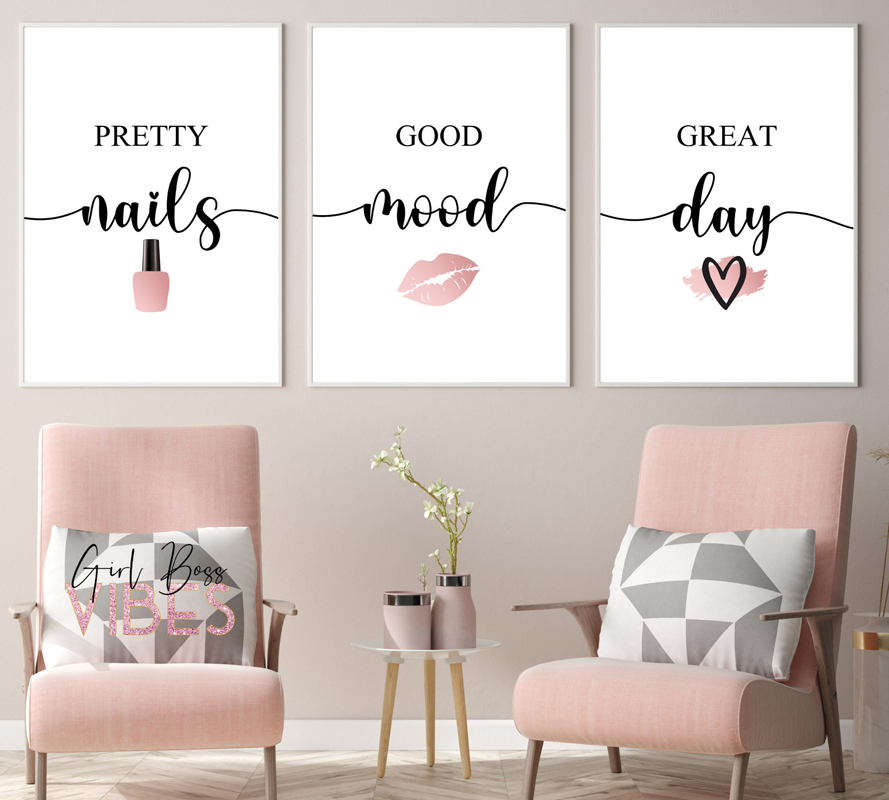 Nordic Pink Woman Red Lip Nail – Beauty Makeup Pictures Bewertung und Preis