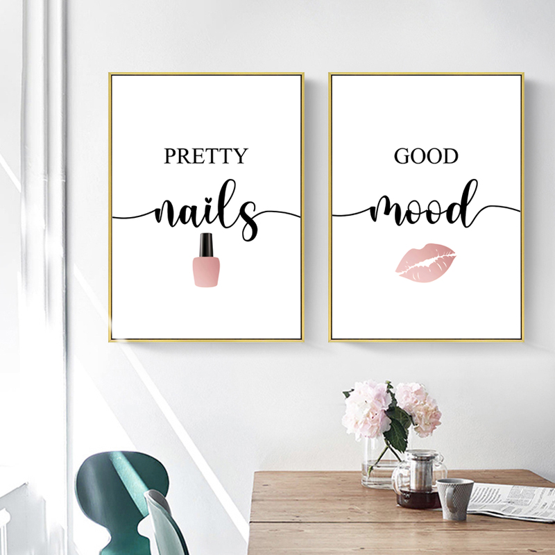 Nordic Pink Woman Red Lip Nail – Beauty Makeup Pictures Bewertung und Preis