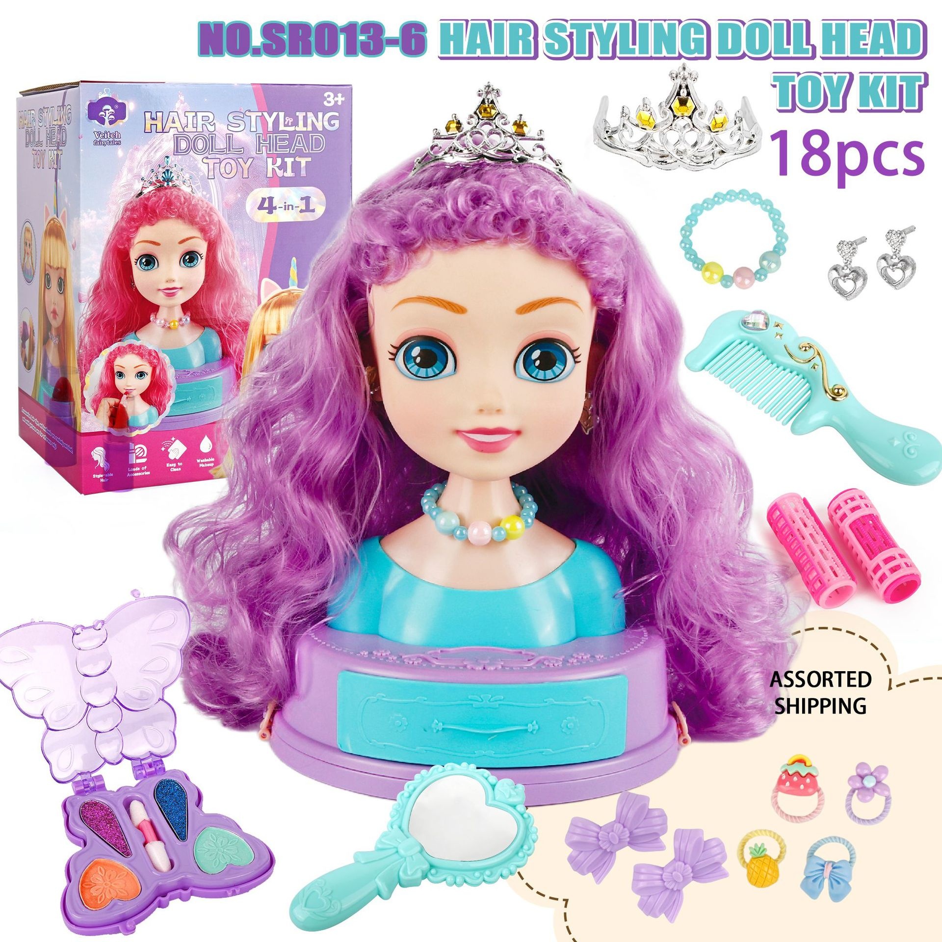Hair Styling Doll Head Makeup  – Beauty Makeup Kit For Kids Bewertung und Preis