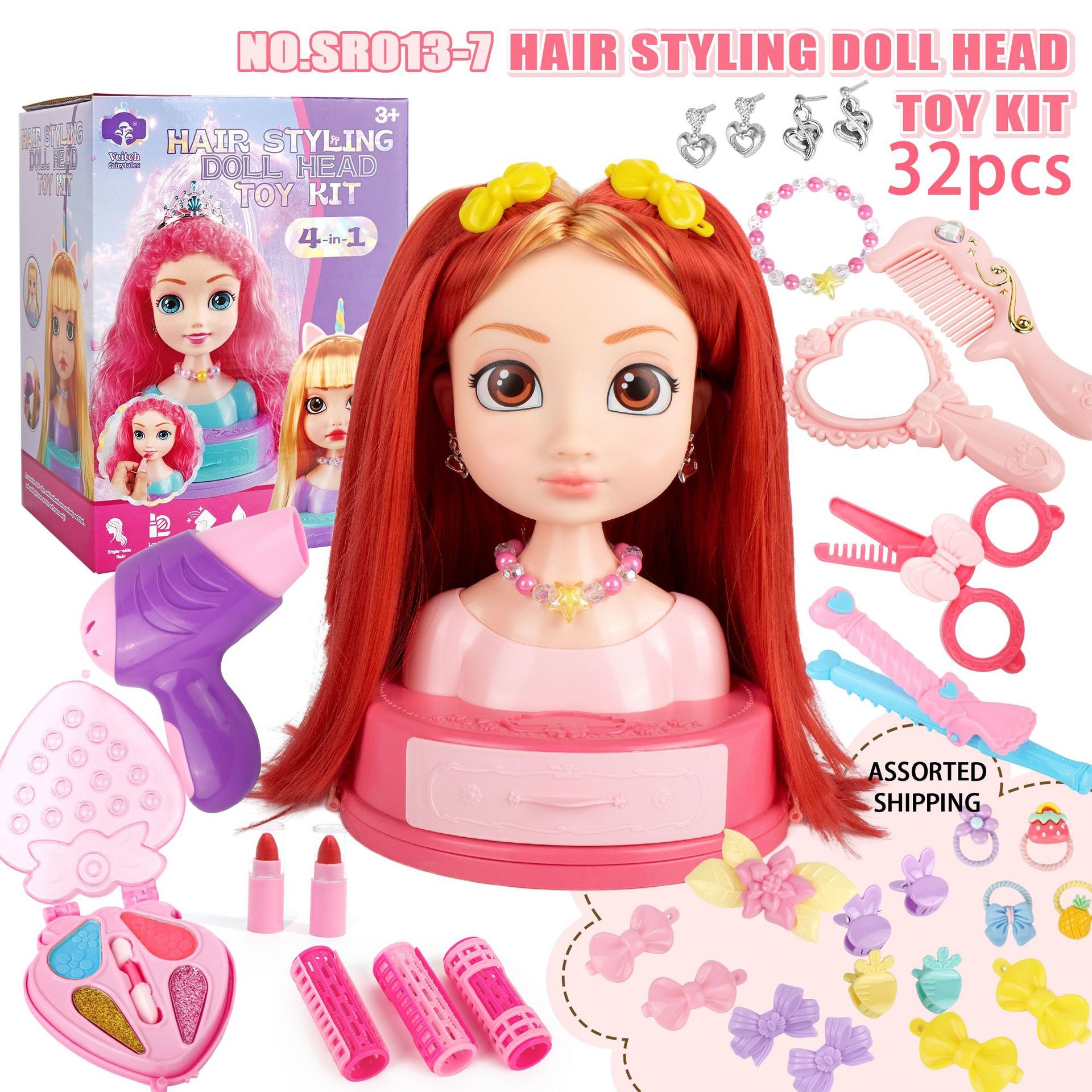 Hair Styling Doll Head Makeup  – Beauty Makeup Kit For Kids Bewertung und Preis