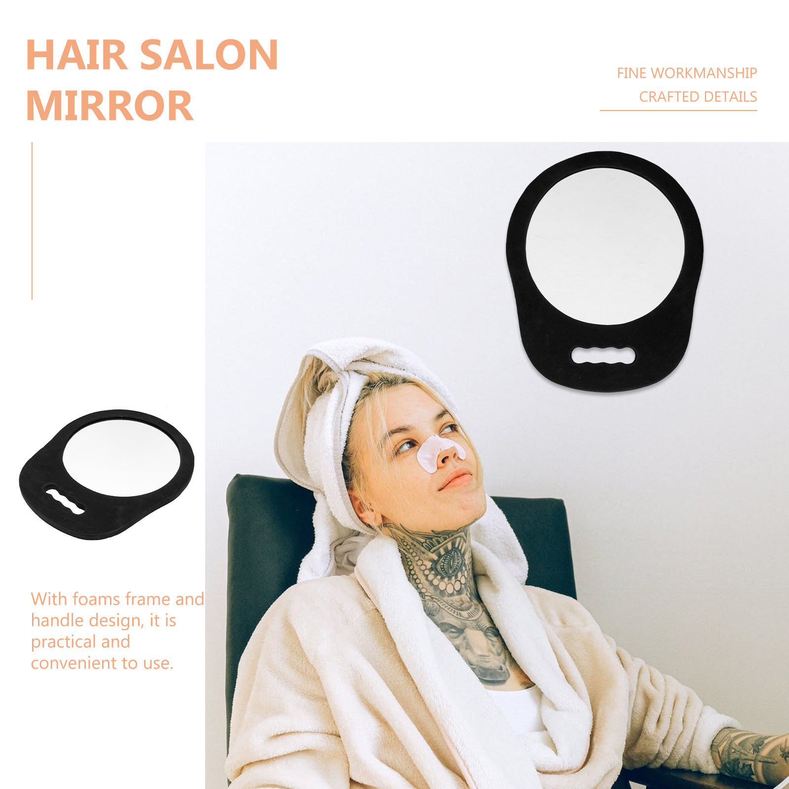 Round Foam Frame Handheld Mirr – Beauty And Makeup Studio Bewertung und Preis