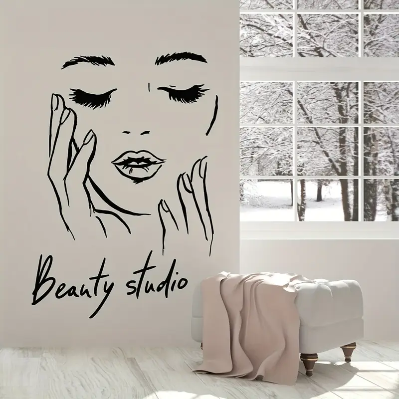 Wall Decal Featuring a Female  – Beauty Makeup Wallpaper Bewertung und Preis
