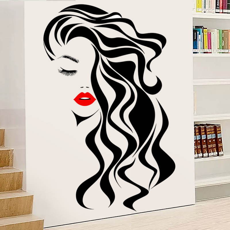 Fashion Female Face Wall Stick – Beauty Makeup Wallpaper Bewertung und Preis