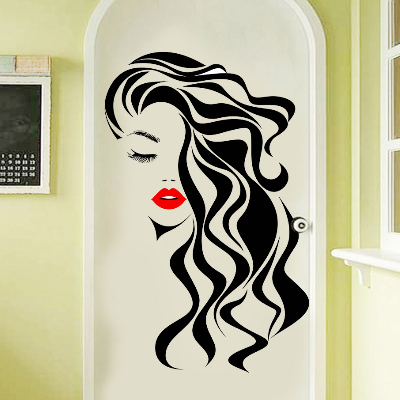 Fashion Female Face Wall Stick – Beauty Makeup Wallpaper Bewertung und Preis